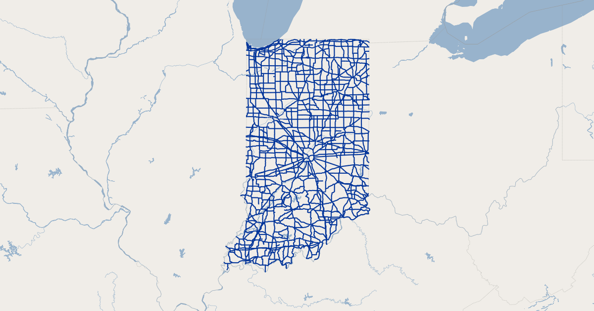 Indiana Mile Markers  GIS Map Data  State of Indiana  Koordinates