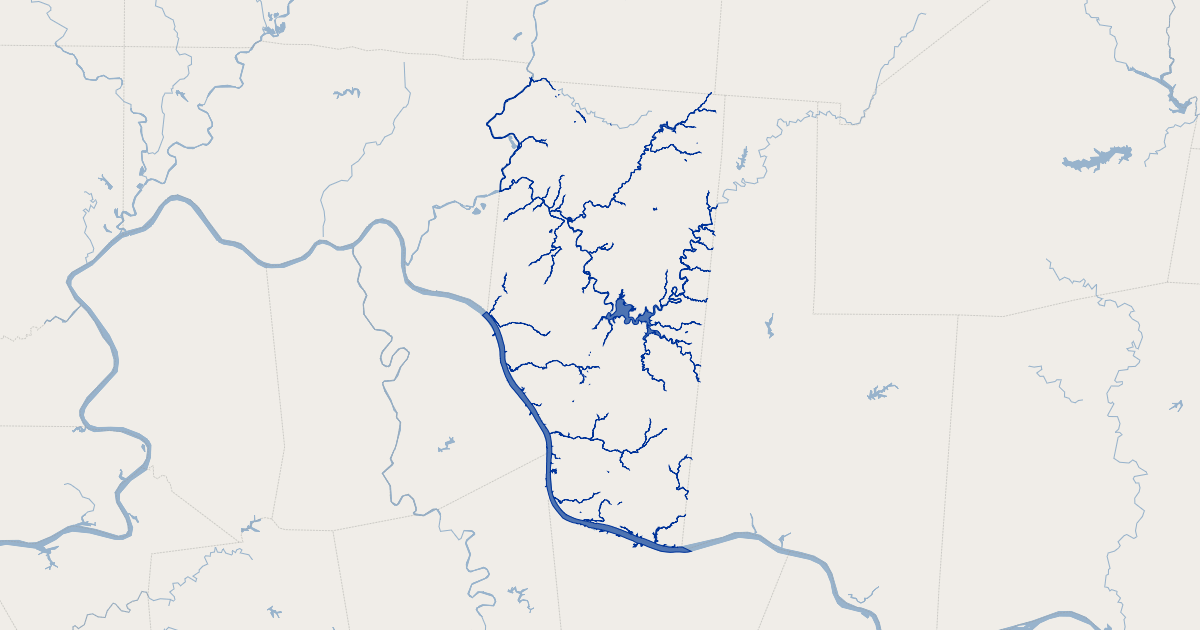 Clermont County Ohio Major Streams Koordinates