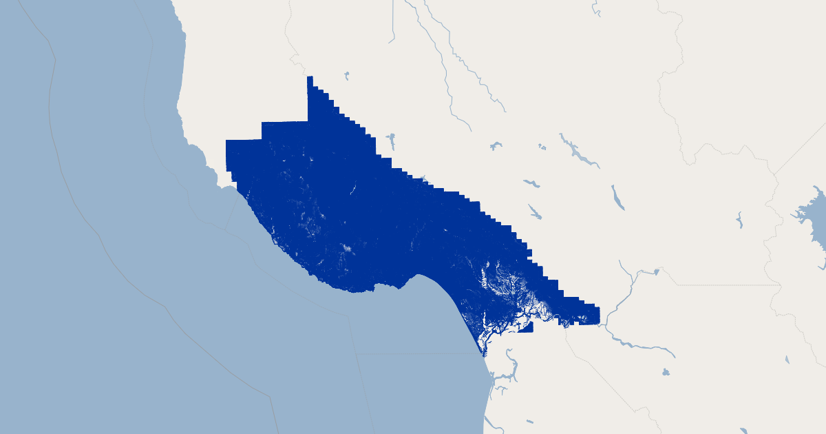 Santa Cruz County California Contours Koordinates