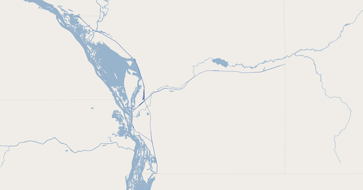 La Crosse County, Wisconsin Railroad Center Lines GIS Map Data La