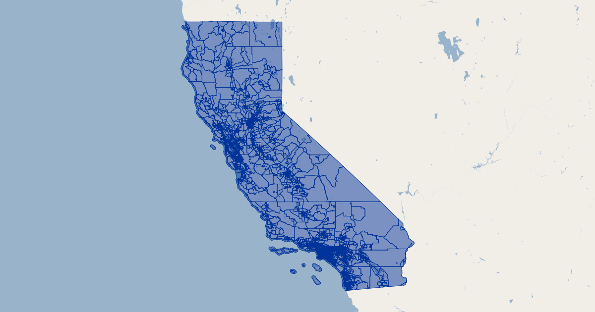 California US Census Tracts Koordinates