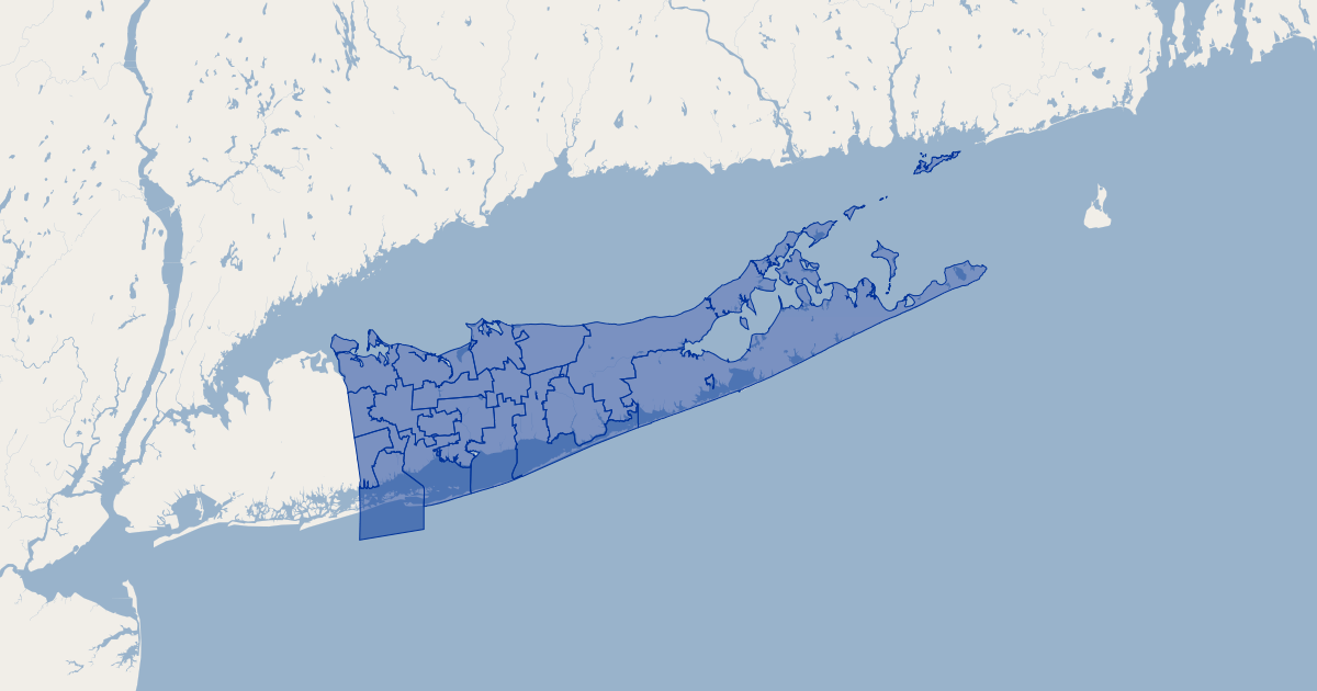 Suffolk County New York Legislative Districts Koordinates