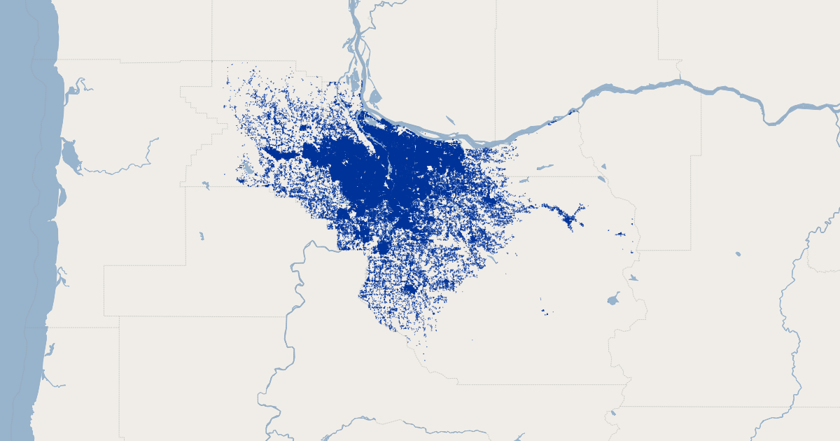 Portland, Oregon Building Footprints GIS Map Data City of Portland