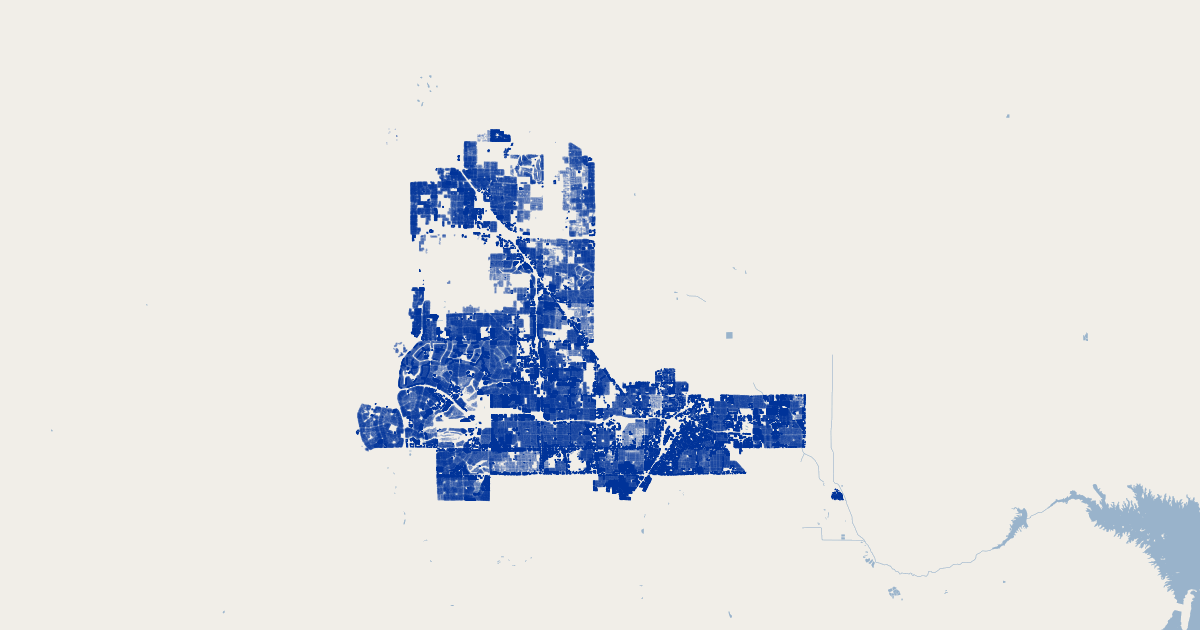 Street Network Building Footprints & Waterbodies of Las Vegas 