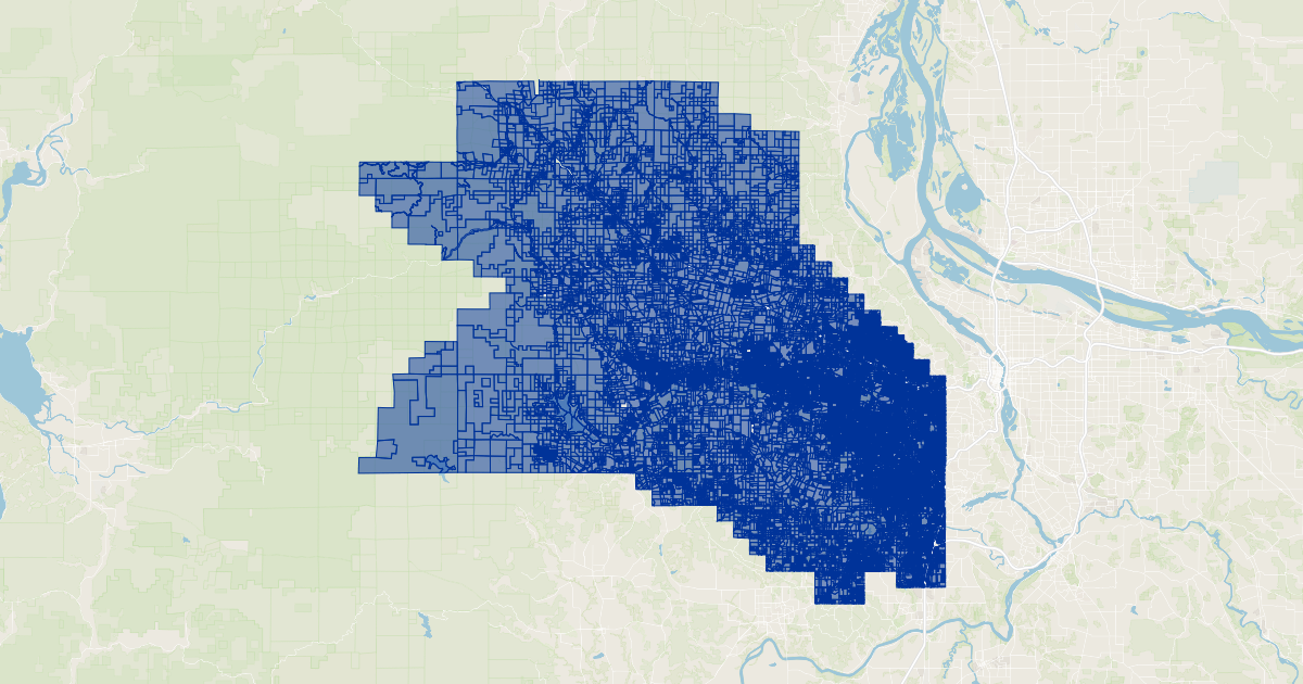 Washington County, Oregon Parcels Koordinates