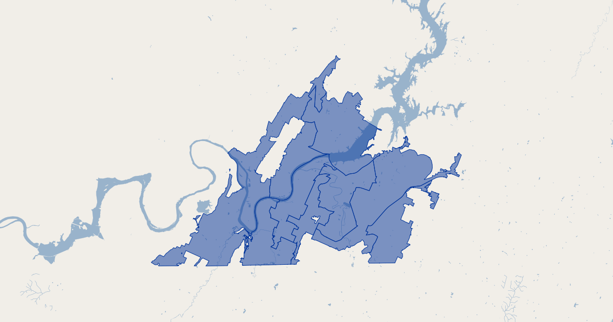 Hamilton County, Tennessee Council Districts | Koordinates