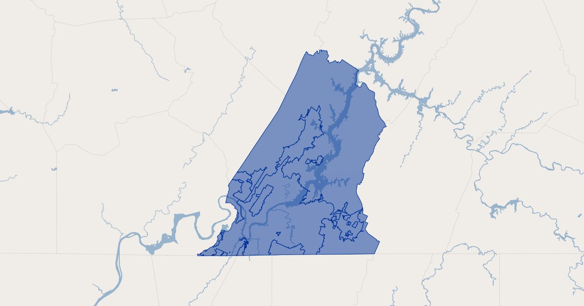 Hamilton County Tennessee Municipalities Koordinates