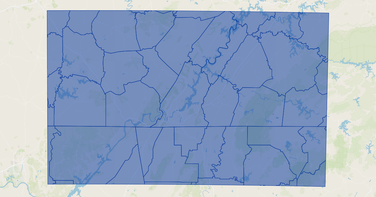 Hamilton County, Tennessee Surrounding Counties Koordinates