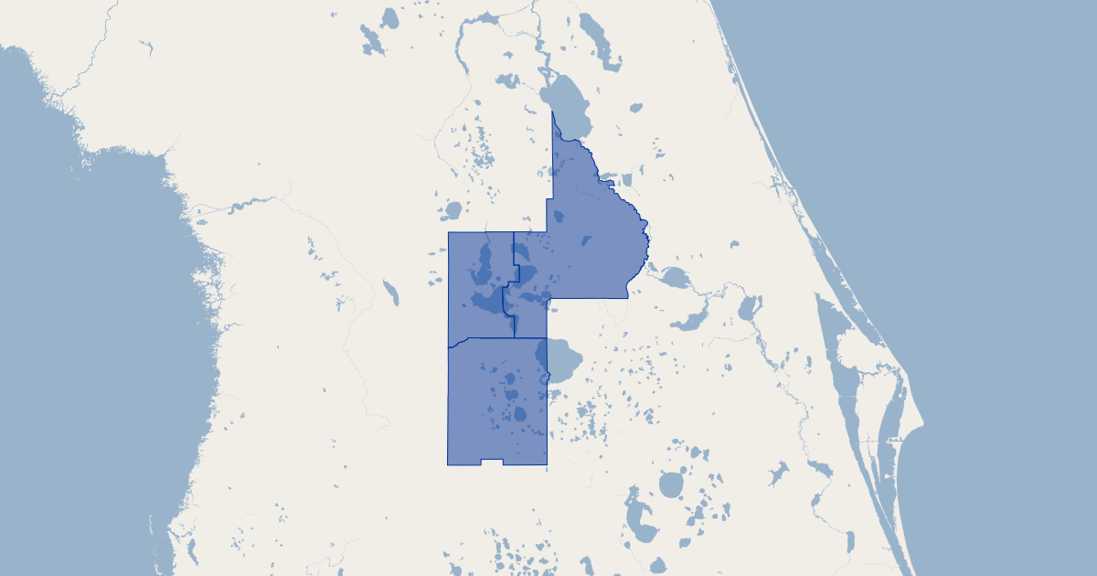 Lake County, Florida Impact Fee Districts Koordinates