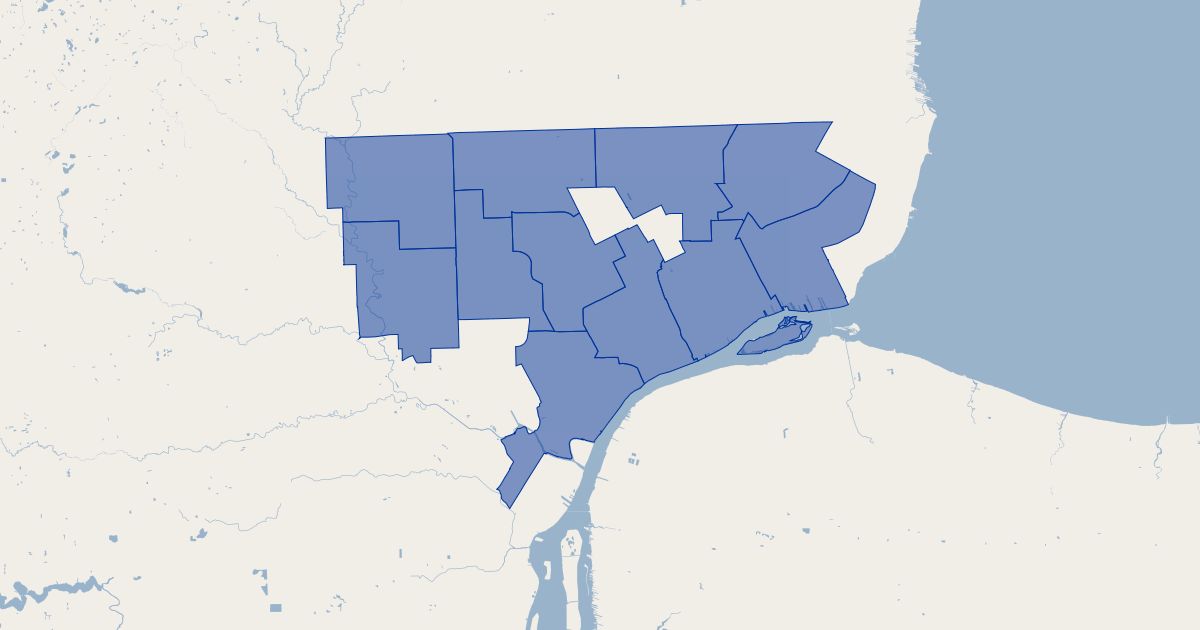 City of Detroit, Michigan DPD Precincts  Koordinates