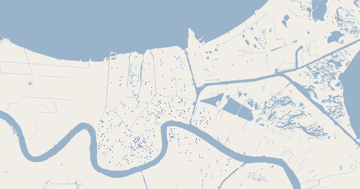 Map of New Orleans, Louisiana - GIS Geography