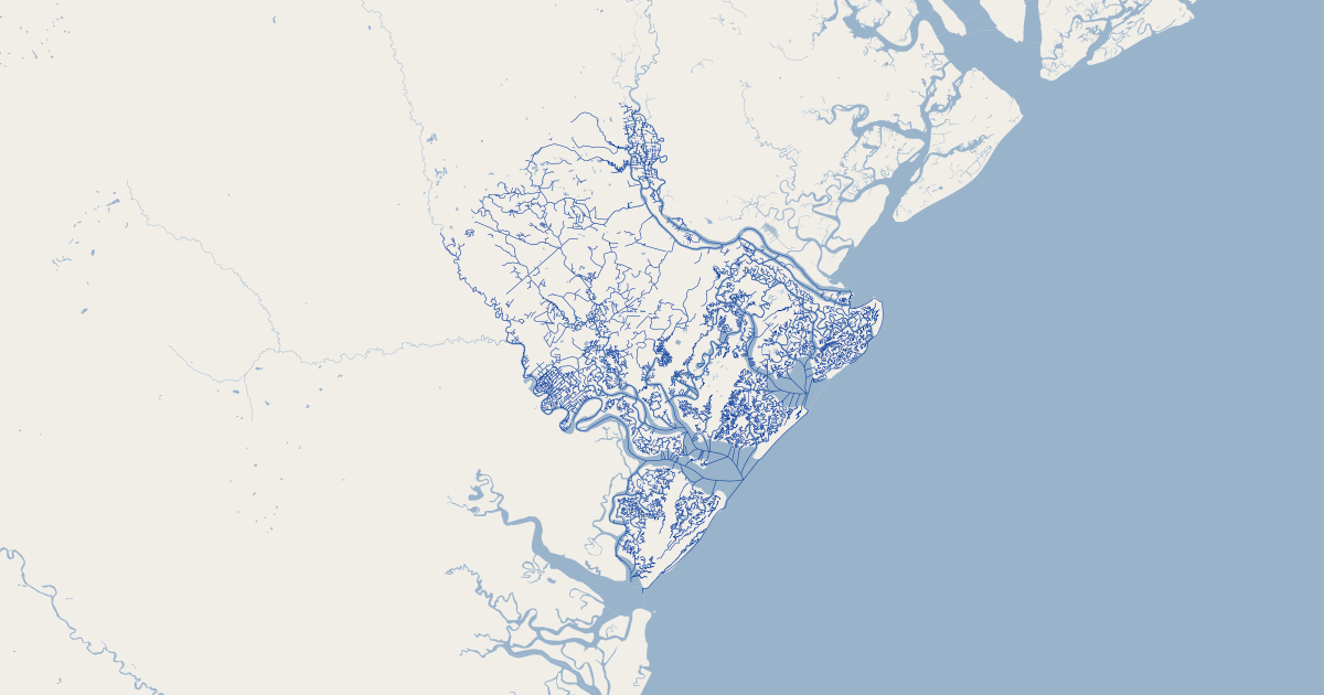 Chatham County, Georgia Hydrology Flowlines (NHD) | Koordinates