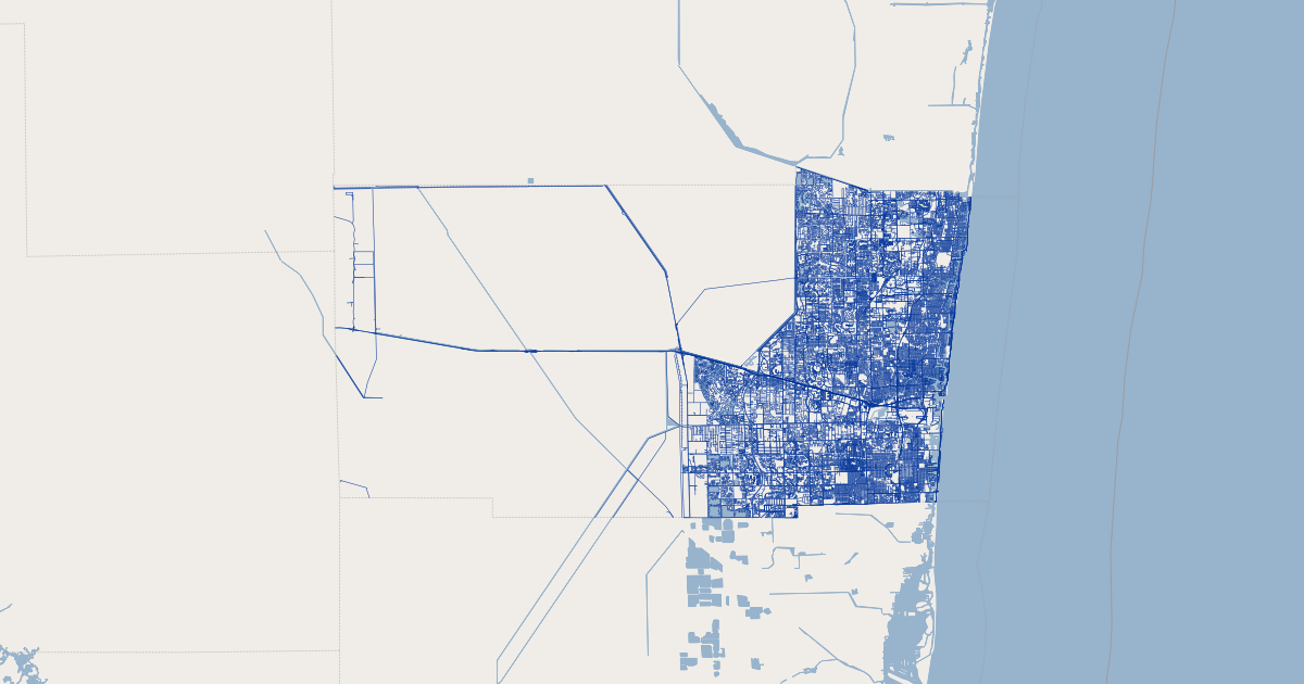 Broward County, Florida Streets | Koordinates