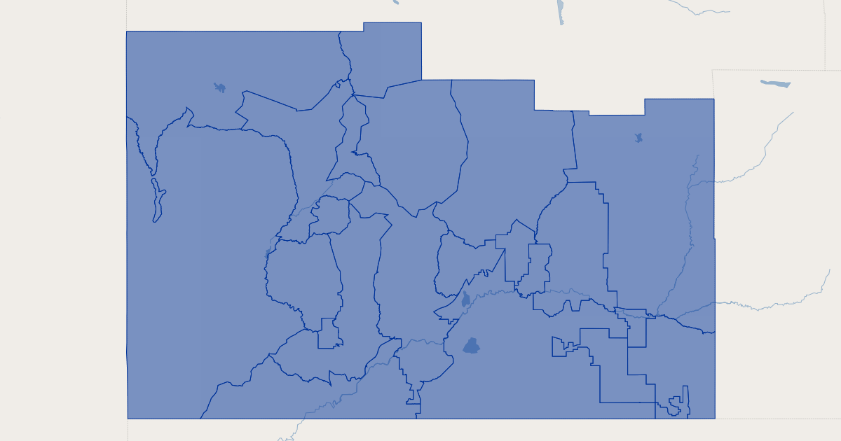 Washington County, Utah ZIP Codes Koordinates