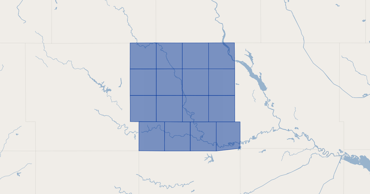 Dallas County, Iowa Townships Koordinates