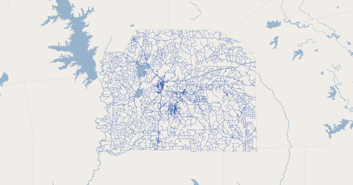 Vernon Parish, Louisiana Roads Koordinates