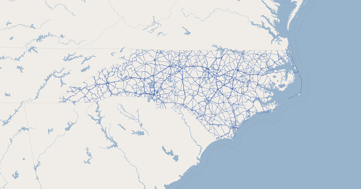 North Carolina Primary Routes Speed Limits  Koordinates