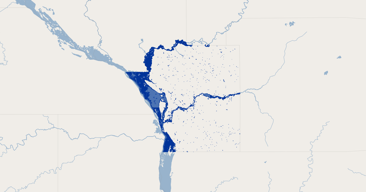 La Crosse County, Wisconsin Lakes & Rivers GIS Map Data La Crosse