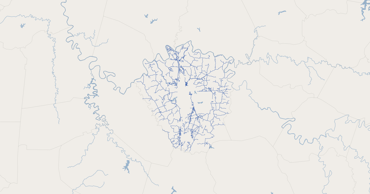 Madison County, Kentucky Water Lines | GIS Map Data | Madison County ...