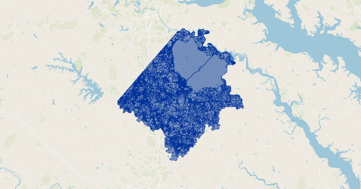 Caroline County, Virginia Parcels Koordinates