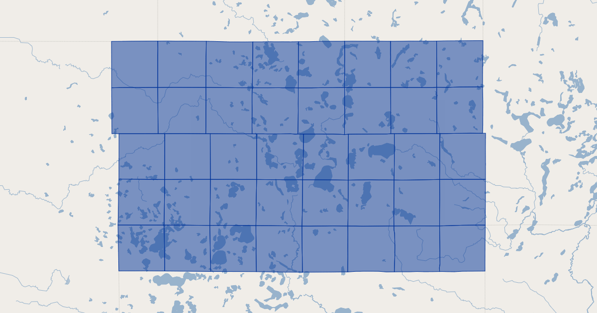 Becker County, Minnesota Townships Koordinates