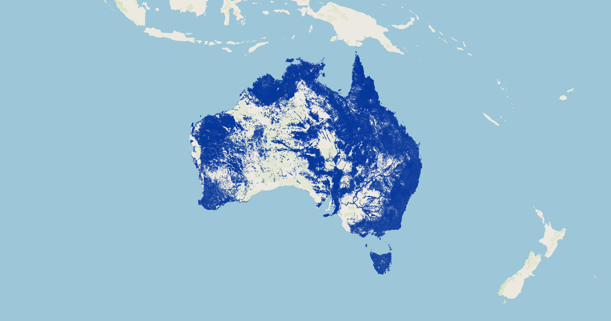 Australia River Watercourse Lines | Koordinates