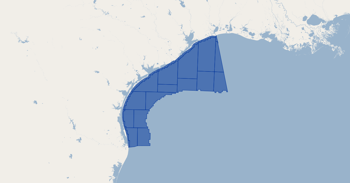 Texas Offshore Areas | Koordinates