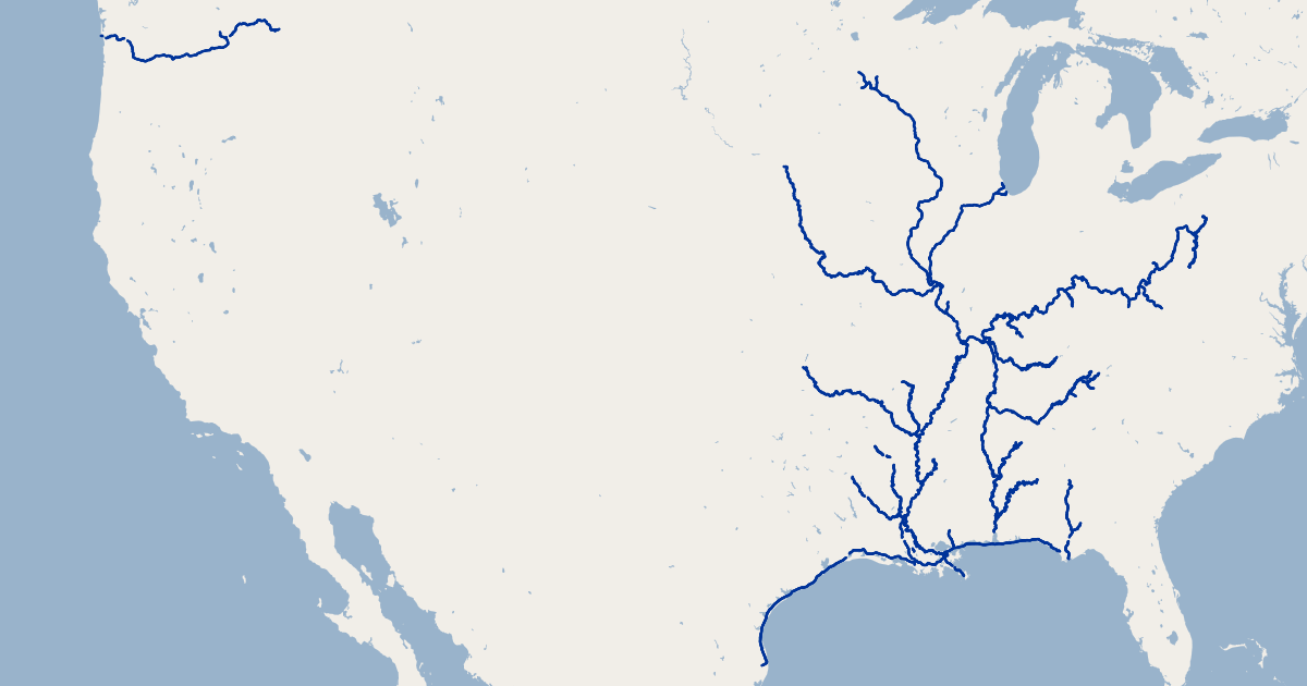 US Navigable River Mile Markers | Koordinates