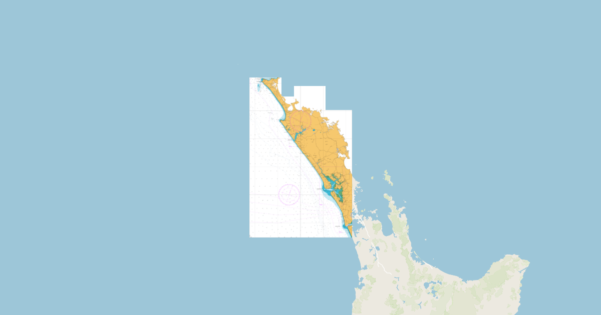 Chart NZ 42 Cape Reinga / Te Rerenga Wairua to Manukau Harbour LINZ