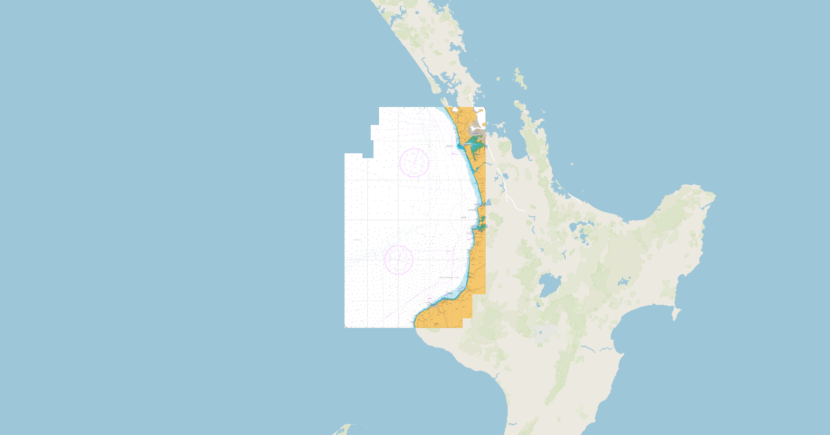 Chart NZ 43 Manukau Harbour to Cape Egmont LINZ Data Service