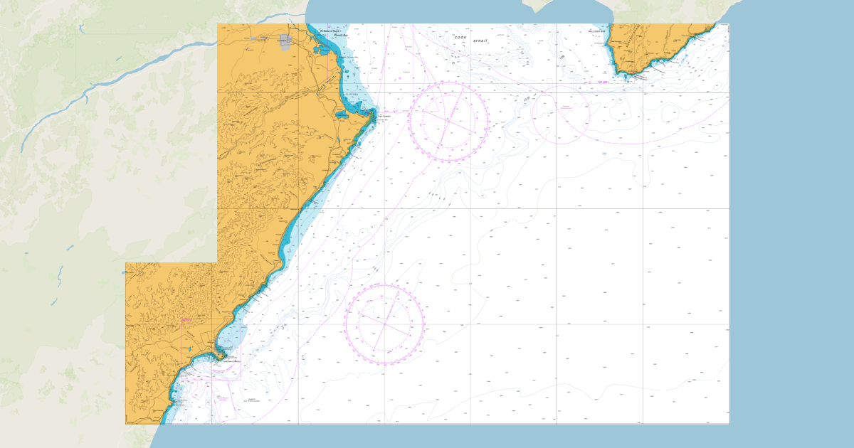 Chart NZ 62 Cape Palliser / Matakitakiakupe to Kaikōura Peninsula ...