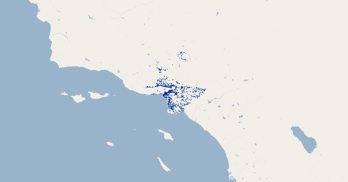 Los Angeles County Federal Express Locations Koordinates
