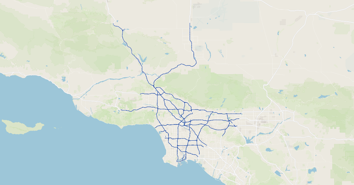 Los Angeles County Freeways Koordinates