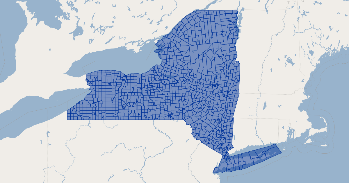 New York State City and Town Boundaries