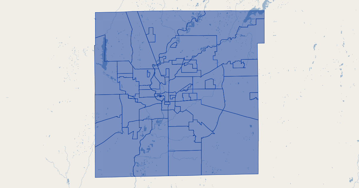 Indianapolis, Indiana Police Zones | Koordinates