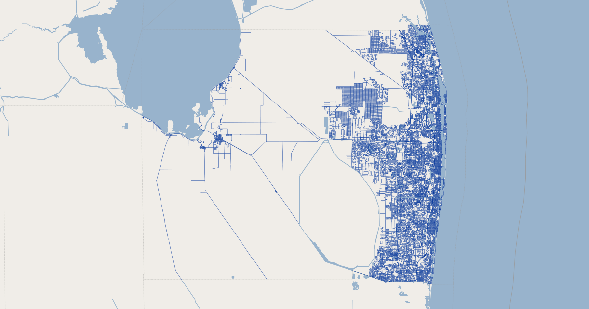 Palm Beach County, Florida Road Centerlines | Koordinates