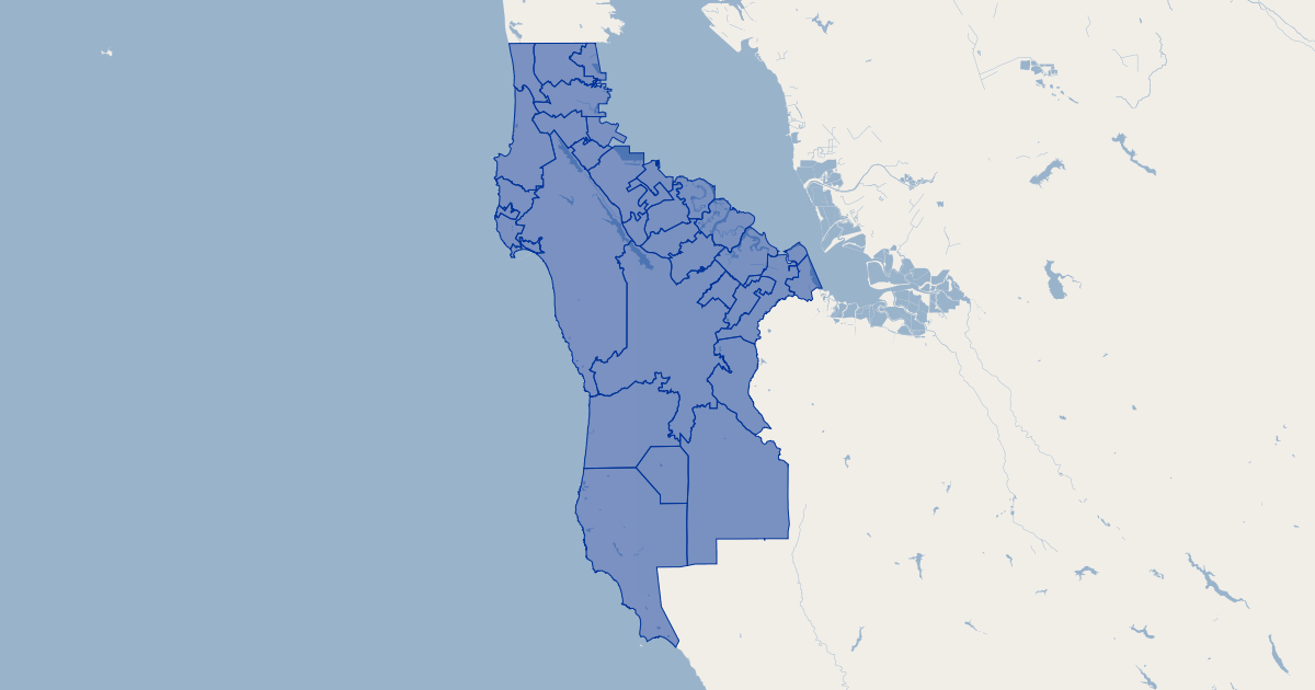 San Mateo County Ca Zip Codes Koordinates 4021