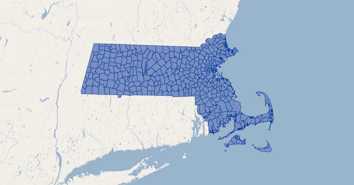 Massachusetts Towns | Koordinates