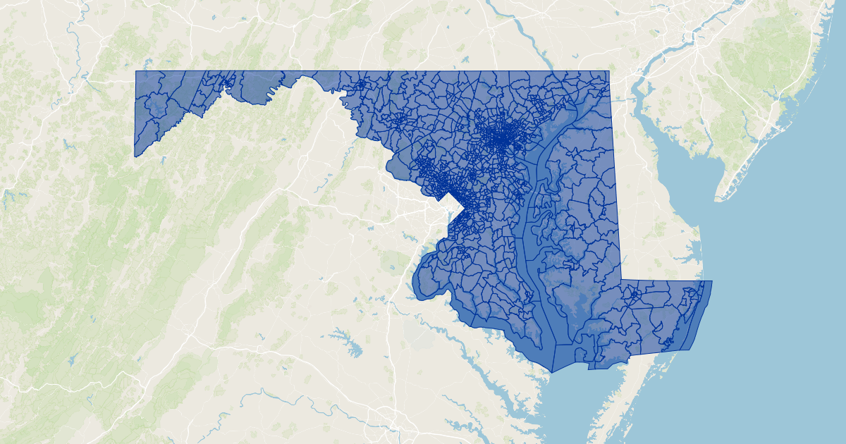 Maryland 2010 Census Tracts Koordinates