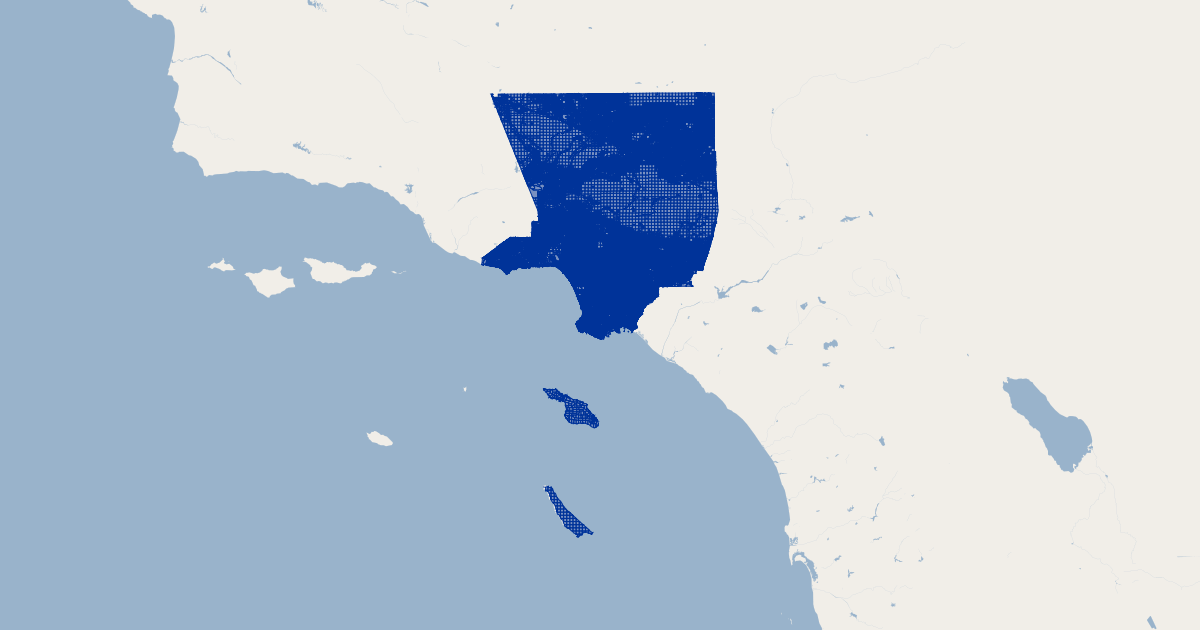 Los Angeles County, CA Parcels Koordinates
